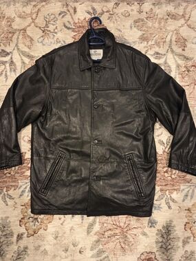 Windriver Classic Black Leather Men's Jacket